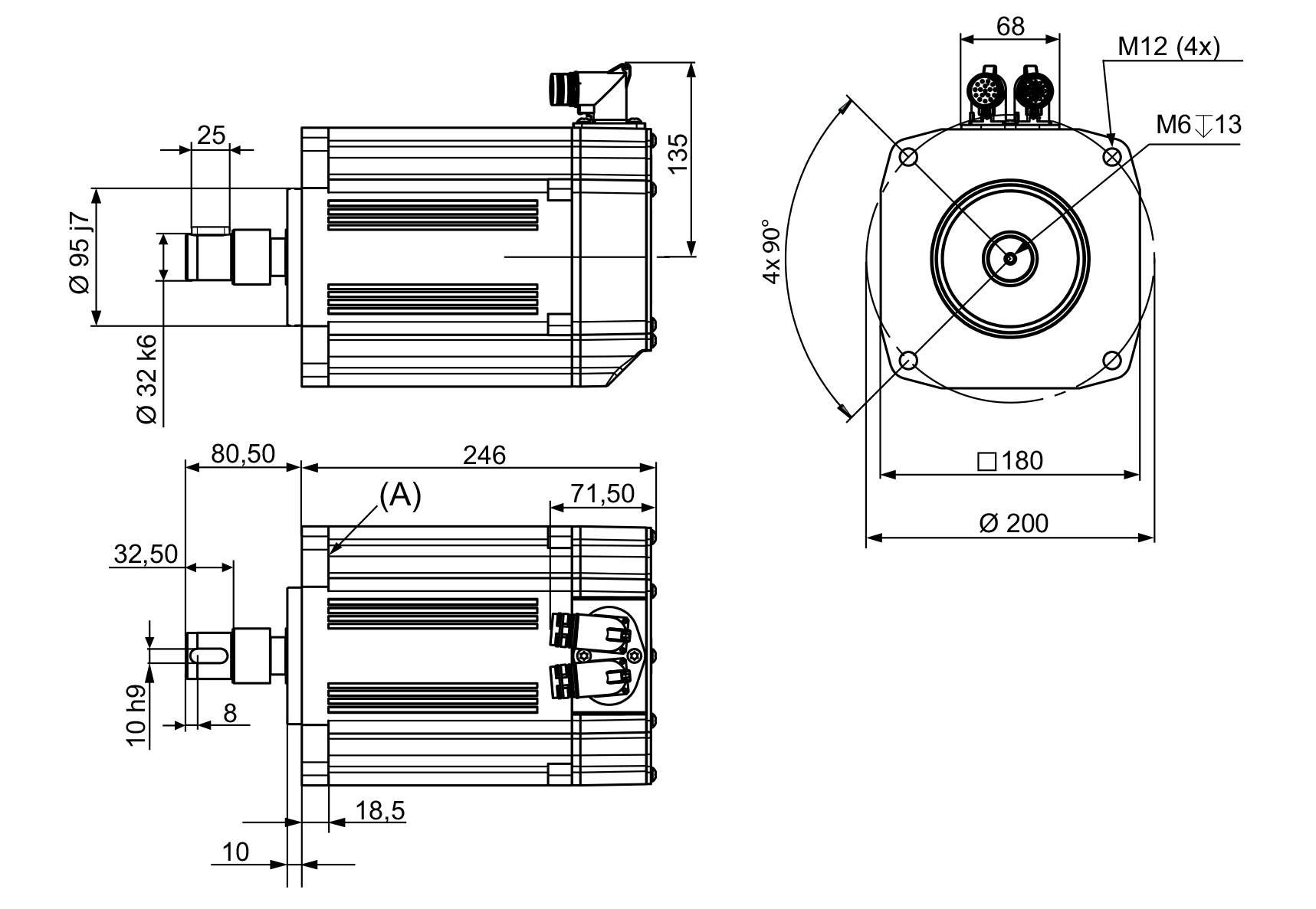 ABB外部軸電機MU400 3HAC040658-002 ABB外部軸電機MU400 3HAC040658-002